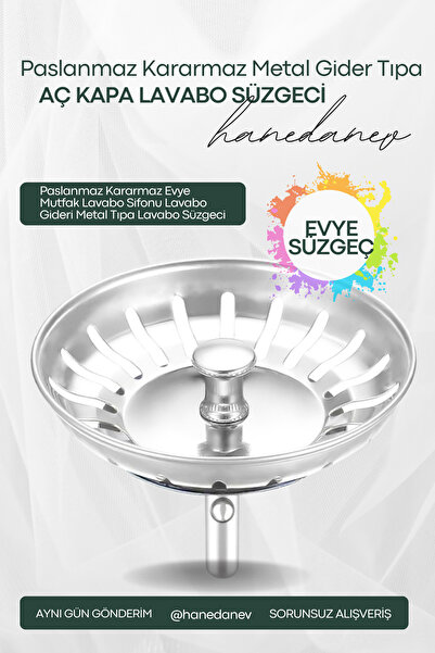 Hanedanev Stainless Steel Anti-Tarnish Kitchen Sink Drain Sink Gi Leather Met...