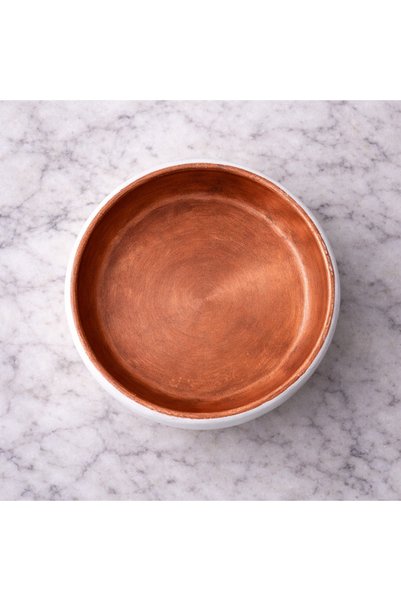 Sabletscrafts Decorative Bathroom Organizer 20 Cm, Copper Color Inside |   Handmade Bowl Plate |   Candle & Fragrance Tray
