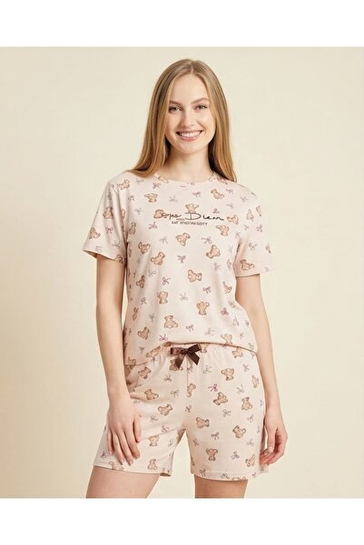 Hirazenmoda Women's Pajama Set with Shorts Summer Thin Fabric Comfortable Fit...