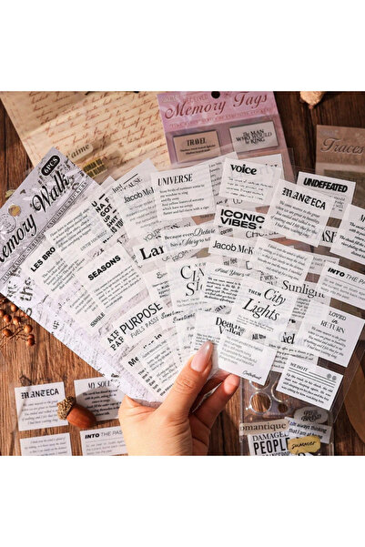 Kolbi Craft 6 Sheets 48 Pcs Transparent Sticker Writing Phrase Bullet Journal...