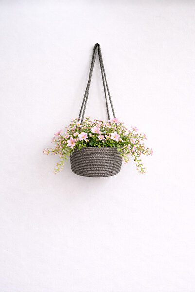 ÖRGÜM Çiçeklik Dekoratif Saksı Sepeti 20X15 Cm Çok Amaçlı Sepet ( ASMA APATI ...