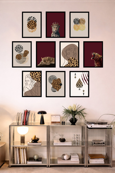 UNT 10-Piece Frame-Looking Modern Painting Set – 15X20 cm Mdf Uv Printing