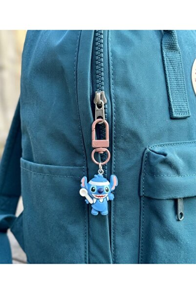 Winy Concept Stitch Aşçı Figürlü Çanta Süsü Ve Anahtarlık - Sevimli Mavi Kara...