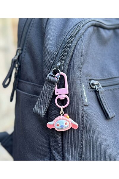 Winy Concept Pembe Stitch Angel Figürlü Çanta Süsü Ve Anahtarlık - Sevimli Ka...
