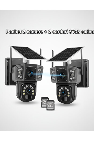 Innova Set 2 x Camera Supraveghere Solara Dubla WIFI