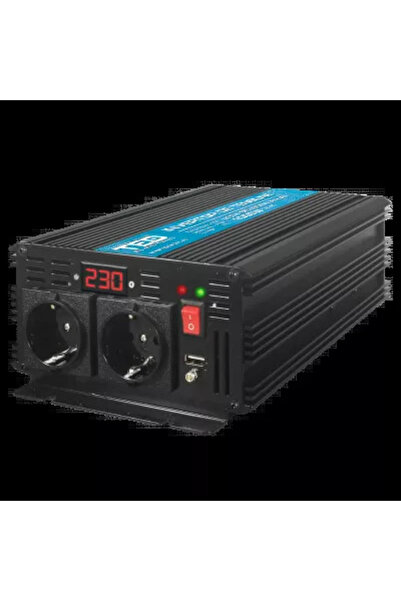 NO BRAND TED Electric TED000378 12V to 220V Car Inverter, 1000W, Pure Sine Wave