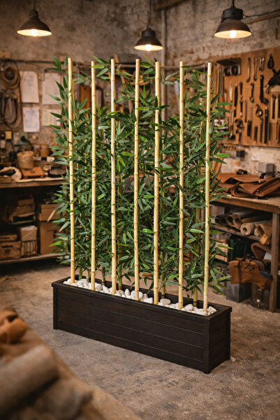 Marrone Bambu Dalları 180 Cm Uzun Saksı 100*180 Büyük Boy