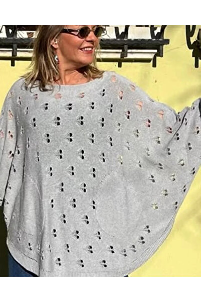 Fibula Mercerized Heart Pattern Bat Sleeve Standard Size Knitwear Blouse Avai...