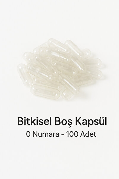 abba natura Orta Boy Şeffaf Boş İlaç Kapsülü 0'' 100 Adet-600mg Helal Sertifi...