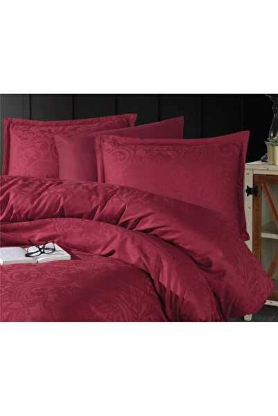 colezium Exclusive Jacquard Double Cotton Satin Nev Set Hemera V2 Claret Red