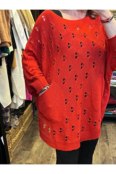 Fibula Mercerized Heart Pattern Bat Sleeve Standard Size Knitwear Blouse Avai...