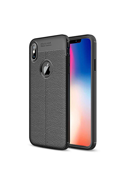 halkhouse İphone XS Max Kılıf Kamera Korumalı Auto Focus Deri Kapak