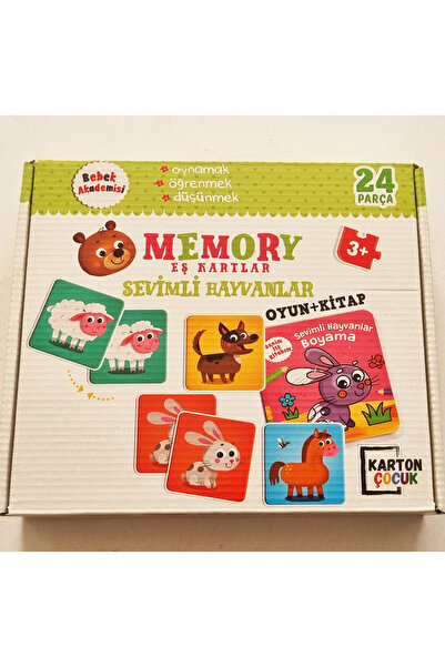 KARTON ÇOCUK Bebek Akademi Memory Eşleştirme Hafıza Kartları - Sevimli Hayvanlar
