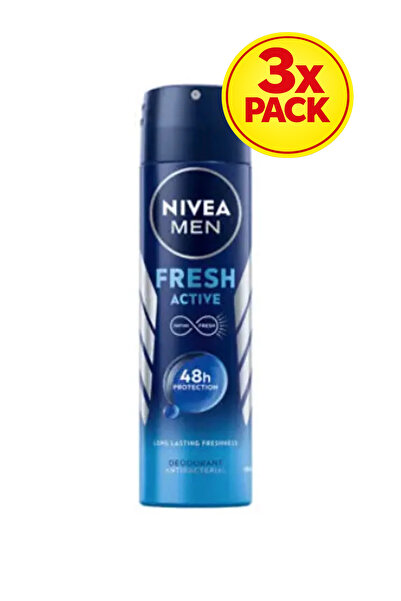 NIVEA 3x PACK Men Fresh Active - Deodorant 48 h, 150 ml