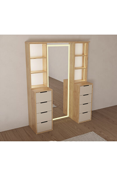 Vanmed Home Vela Meşe tamamen MDF LED aydınlatmalı
