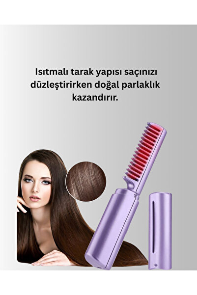STREOZD USB Şarjlı Kablosuz Saç Düzleştirici – Seyahat ve (235626) Günlük Kullanım