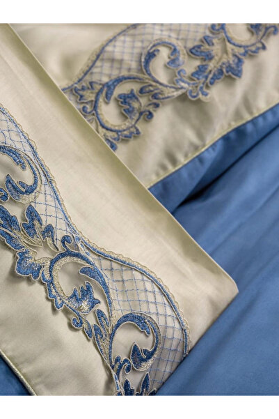 colezium Embroidered Double Satin Nev Set Amaya Beige