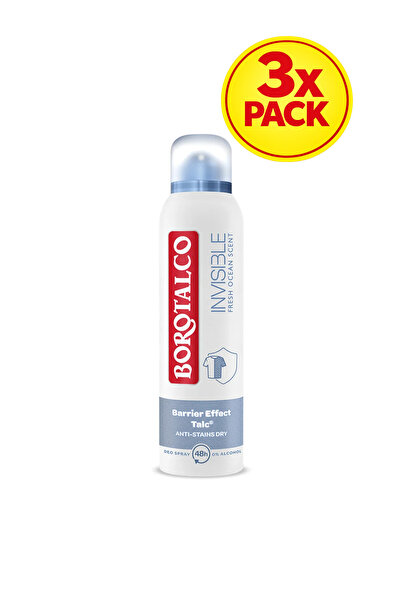 Borotalco 3x PACK Deodorant spray Invisible Fresh 150ml