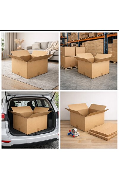 Ayza Home Design 80×80×50 Büyük Boy Çift Oluklu Kalın Taşınma Depolama E-tica...