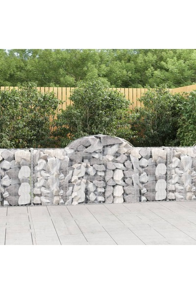 Concept Coșuri gabion arcuite 6 buc, 200x30x80/100cm, fier galvanizat