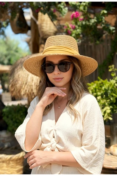 LAGRANZE قبعة جوندول سولمار باناما القشية