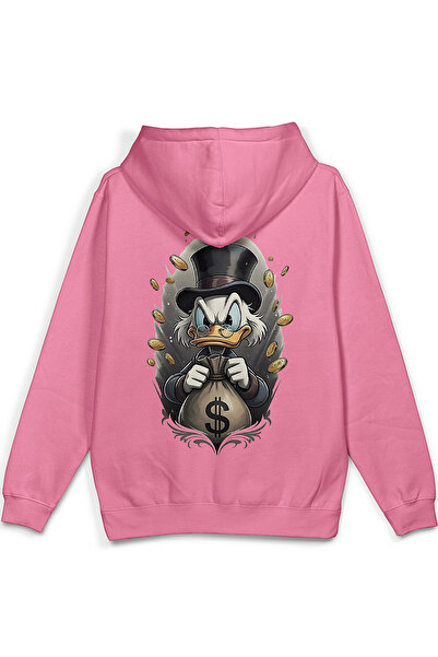 Overoz سترة Varyemez Amca Back مطبوع بغطاء رأس سويت شيرت نصف أوفر سايز باللون...