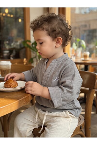 Junior Class Nakışlı müslin 2 li takım