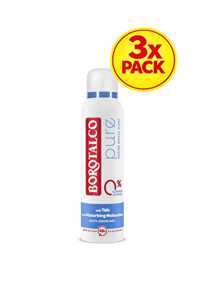 Borotalco 3x PACK Deodorant spray Pure Freshness 150ml