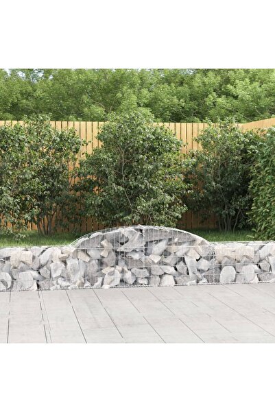 Concept Coșuri gabion arcuite, 3 buc., 300x30x40/60 cm, fier galvanizat