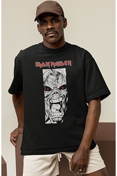 SEVBANO Design Iron Maiden Rock Metal Music Band Printed Unisex Oversized T-S...