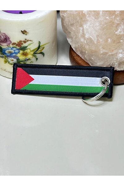 anahtarlık evreni Palestine Flag Figured Woven Fabric Keychain