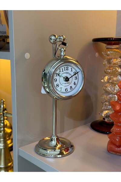 YASAR CONCEPT Aurelmont Metal Masa Saati Gümüş