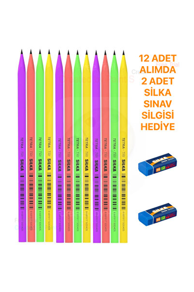 Silka Kaly Karışık Renkli Kurşun Kalem (1 adet ) / 12 ADET ALIMDA 2 ADET SINA...