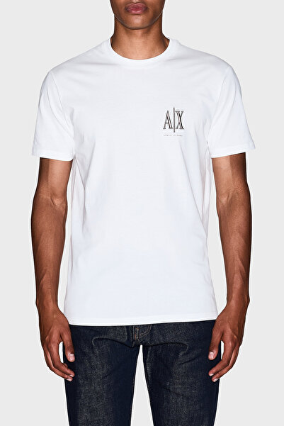 Armani Exchange 100% bumbac Regular Fit guler rotund Tricou Bărbați XM000365 ...