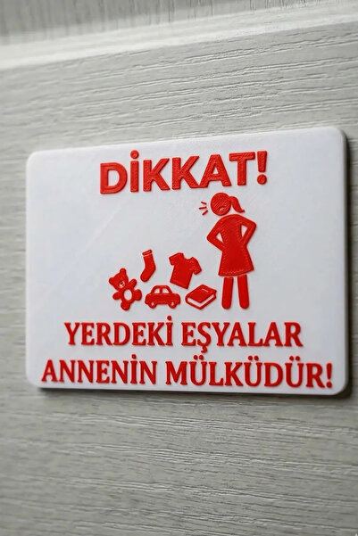 N NOXXO 3D Formlu PETG Esprili Oda Tabelası - 15x9cm Modern Dekoratif Uyarı L...