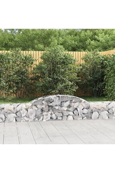 Concept Coșuri gabion arcuite, 4 buc., 300x30x40/60 cm, fier galvanizat