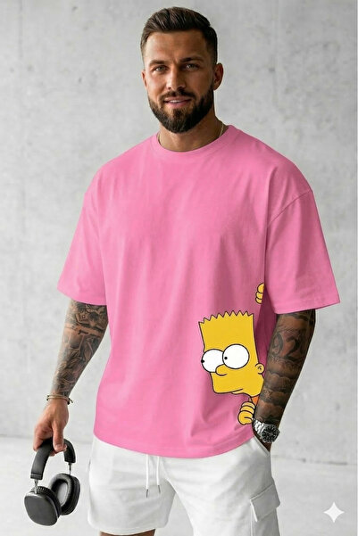 ALİ.COM Unisex Crew Neck Cotton Llu Oversized T-Shirt