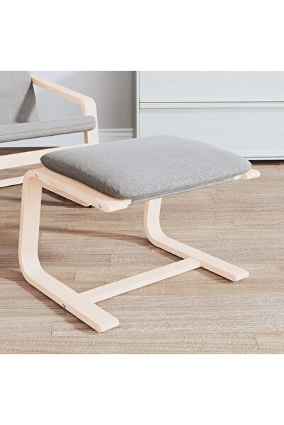 Concept Taburet, gri deschis, 51x41x40 cm, material textil