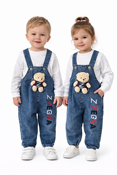 ZEGNA kız-erkek çocuk kot tulum