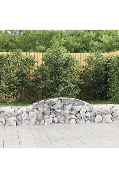 Concept Coșuri gabion arcuite, 2 buc., 300x30x40/60 cm, fier galvanizat
