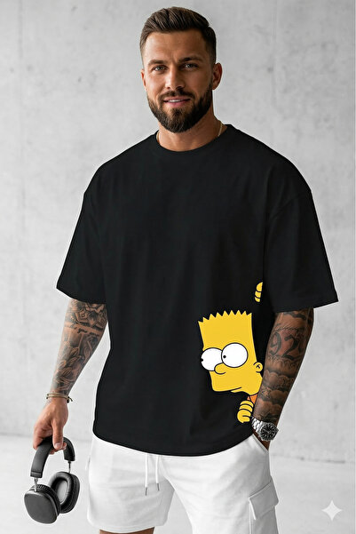 ALİ.COM Unisex Crew Neck Cotton Llu Oversized T-Shirt