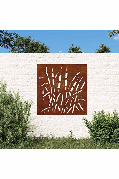 Concept Decor perete de grădină 55x55 cm, design iarba , oțel Corten