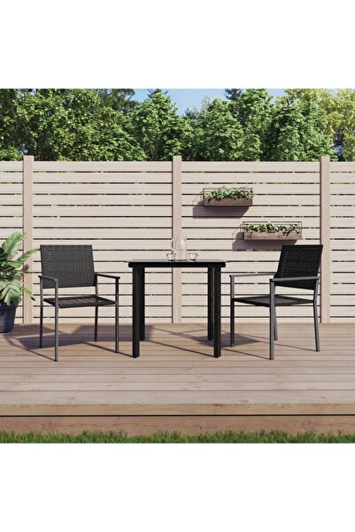 Concept Σετ επίπλων κήπου, 3 τεμάχια, πολυρατάν και ατσάλι