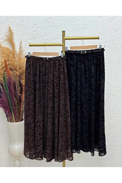 Butik Flok Tül Tesettür etek