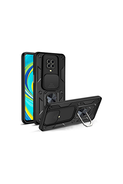 cepmoda حافظة REDMİ "NOTE 9 PRO / 9S" ذات الطبقة المزدوجة - حلقة، حامل، غطاء ...