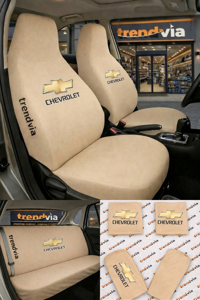 Chevrolet Logolu Oto Koltuk Kılıfı Ön Arka Set – Penye Universal Koltuk Koruyucu Servis Kılıfı