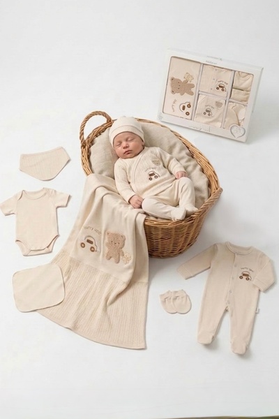 Cherub Baby طقم ملابس للأطفال حديثي الولادة مكون من قماش جاكار قطعة مع عربة أ...