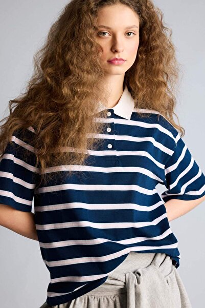 DeFacto Boxy Fıt Polo Yaka Kısa Kollu Tişört H1087AX26SP