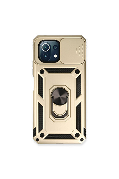 cepmoda Mi "11 Lite" Double Layer Tank Case - Ring, Stand, Camera Slider [Gold]