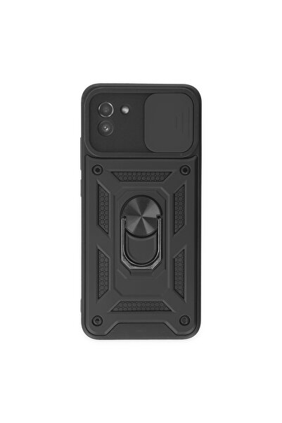 cepmoda حافظة سامسونج جالاكسي "A03" ذات الطبقة المزدوجة - حلقة، حامل، غطاء كا...